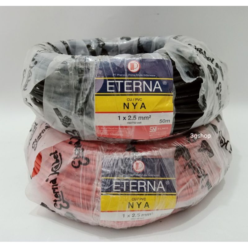 KABEL TUNGGAL KAWAT NYA 2.5 ETERNA (METERAN)