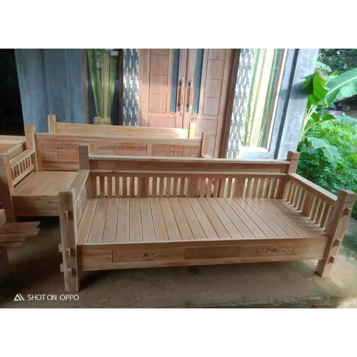 TERMURAH BANGKU JATI BANGKU TERAS  BANGKU PANJANG BALE BALE MINIMALIS BALE BALE JATI