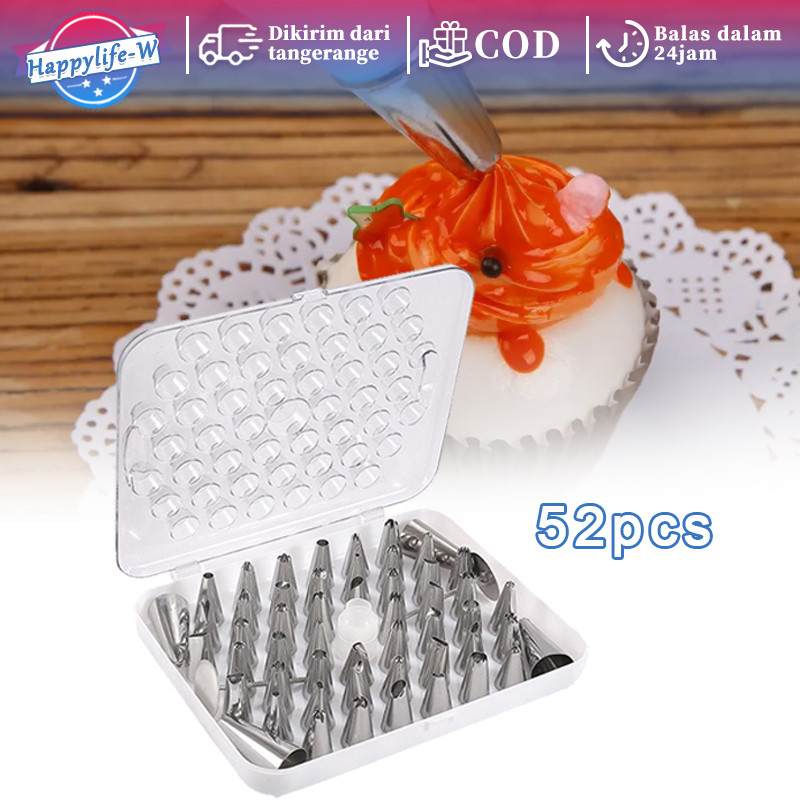 Spuit Kue Kering 52pcs/Set Spuit Kue Semprit Spuit Butter Cream Spuit Import Set