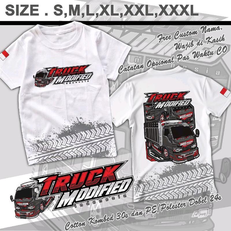 T-shirt / Kaos Distro Anak anak Motif Truck Modified Indonesia A2 Full Print Truk Gank Telolet Kaos 