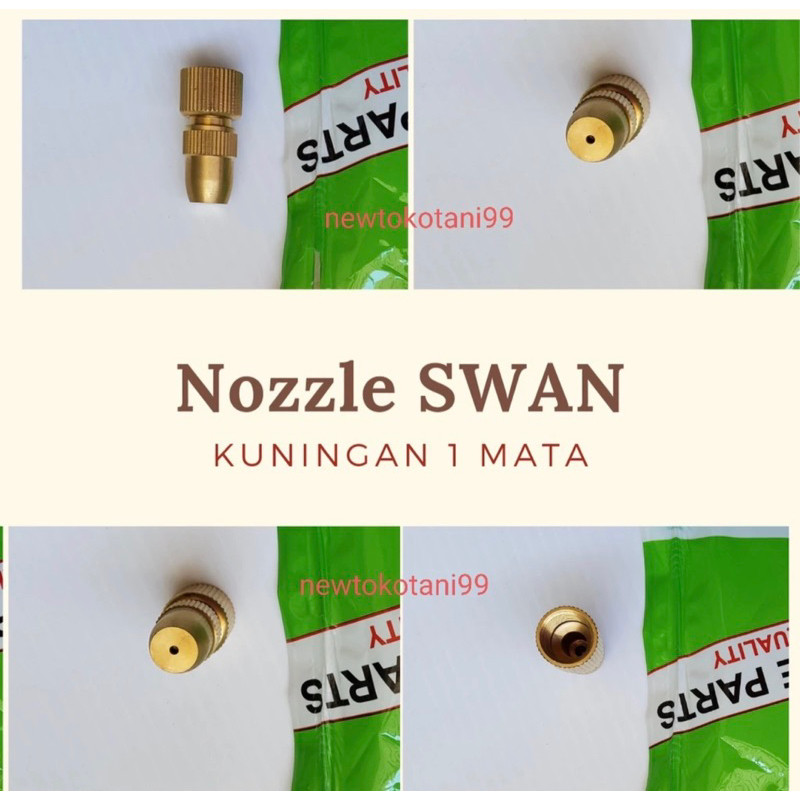 Nozzle Swan Apollo Spuyer Sprayer lurus lubang 1 SWAN Kuningan