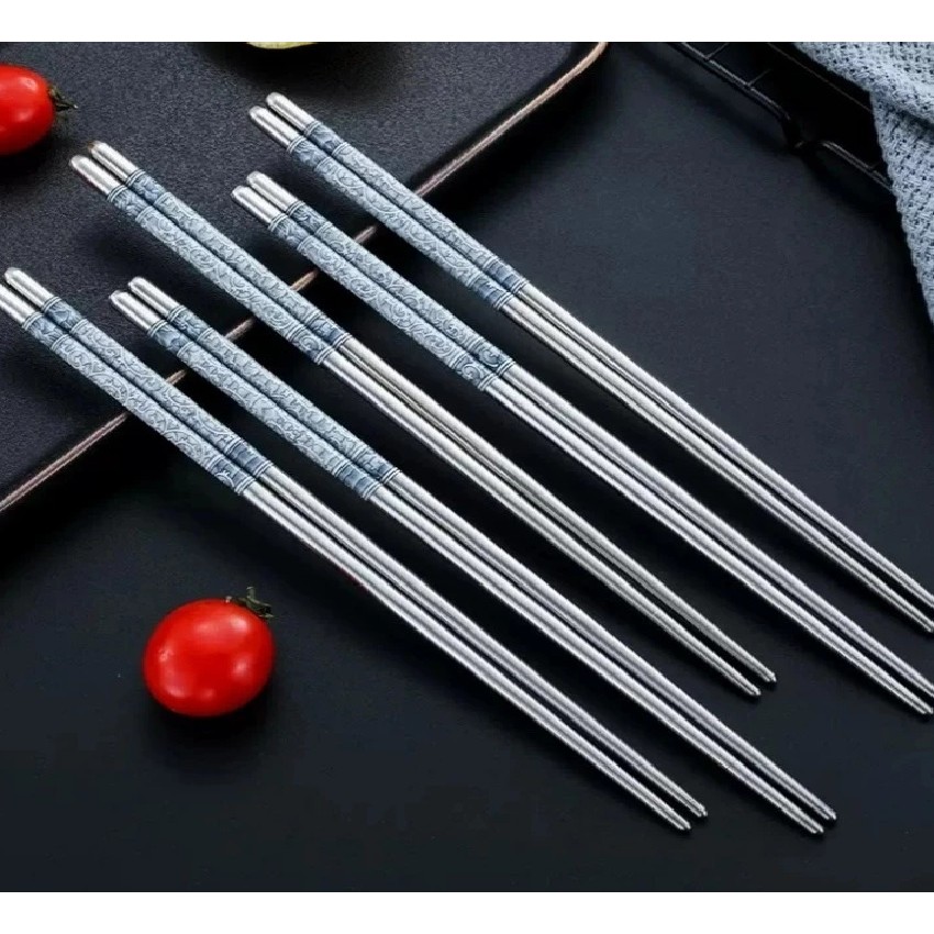 Sumpit Stainless Steel Sus 304 Satu Pasang Polos — 9