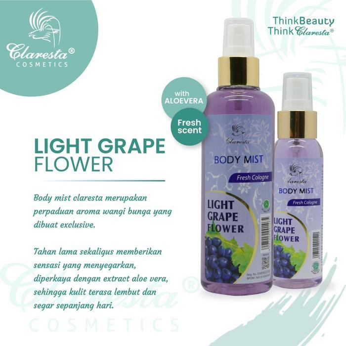 promo  -Claresta Body Mist  Perfume  Grape Flower Pria Wanita Fresh Cologne Uni Terwangi - 100 ml