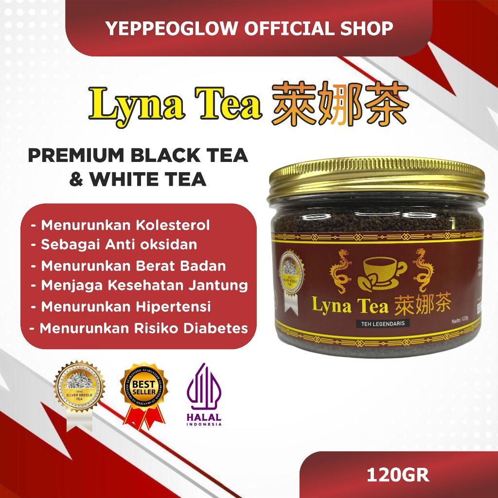 [cempaka food] TEH HITAM LYNA TEA - TEH MERAH 120GR ORIGINAL | TEH HITAM PUTIH | LIONG TEA | LONG TE