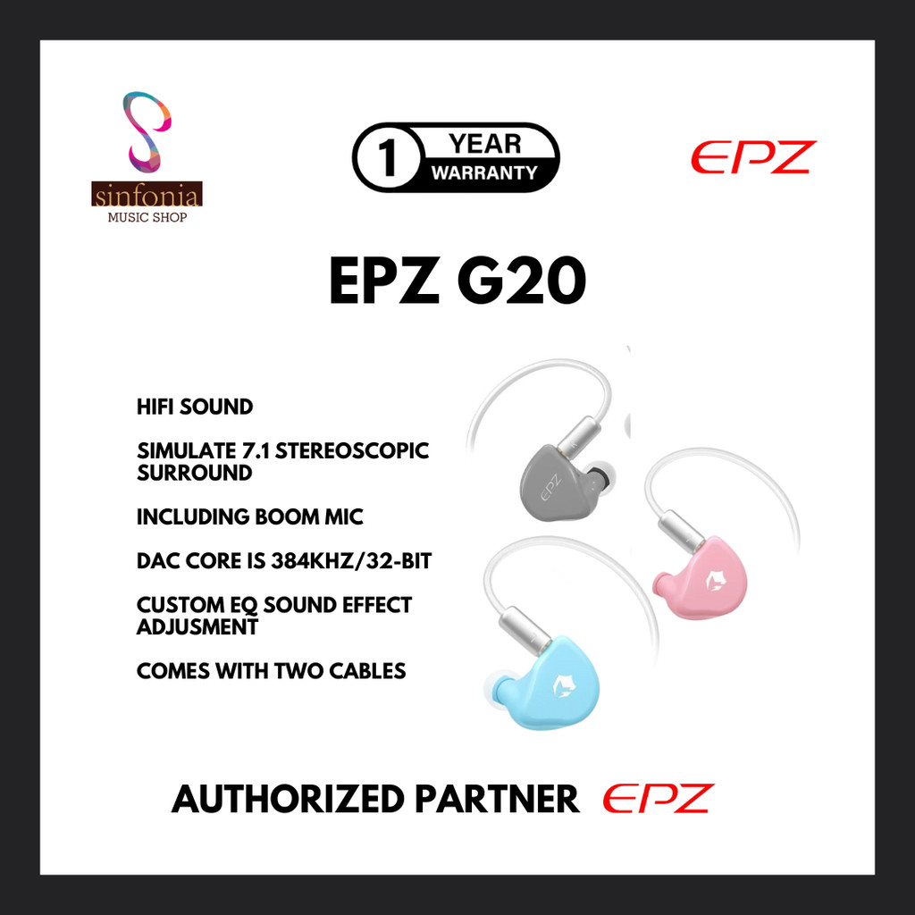 EPZ G20 In Ear Earphone Gaming Headset With Boom Mic
