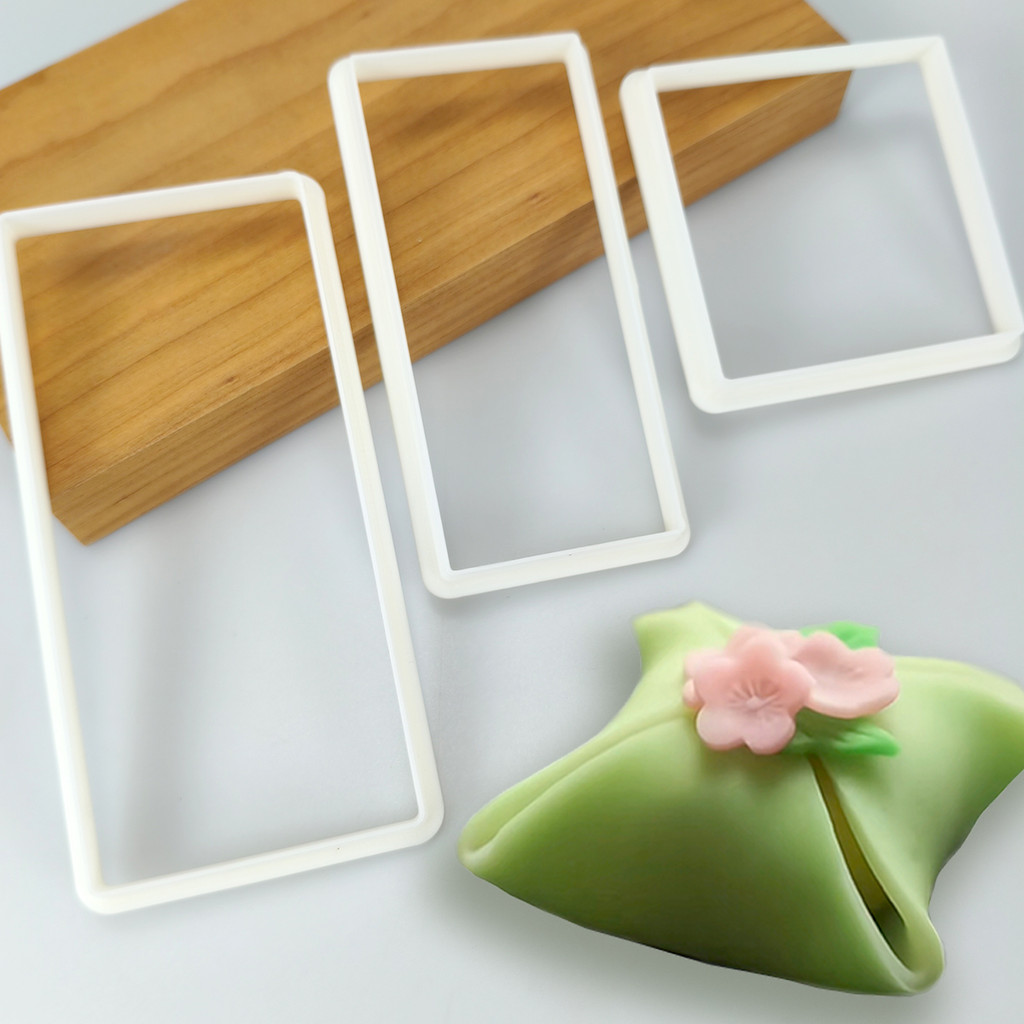 Japan Wagashi Square bag Mold Square Rectangle Resin Japanese style Cutter Set up the table Tools