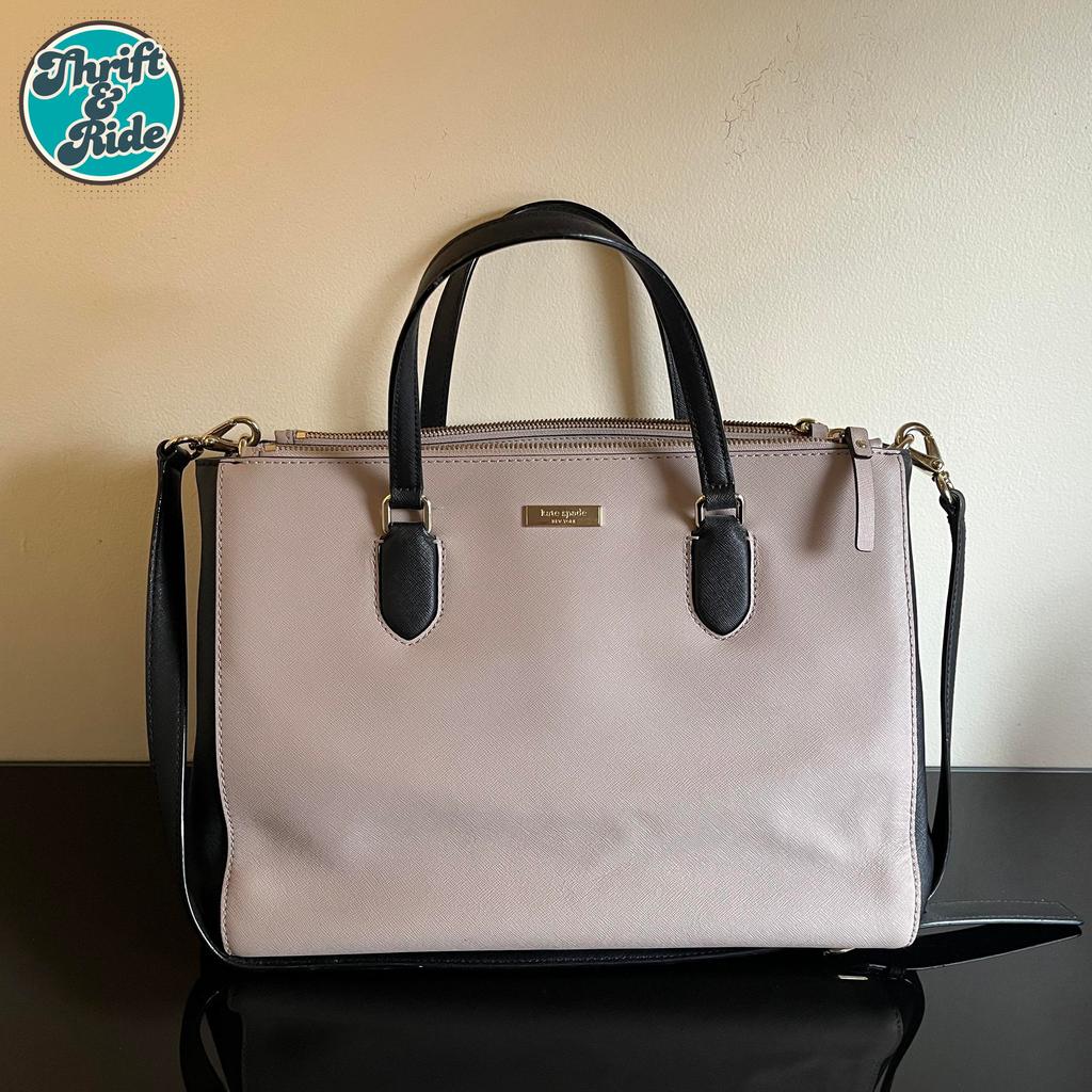 [TnR] Tas KS Tote Bag Besar Muat Laptop Macbook 13inch Pink Hitam Wanita - Preloved Ori