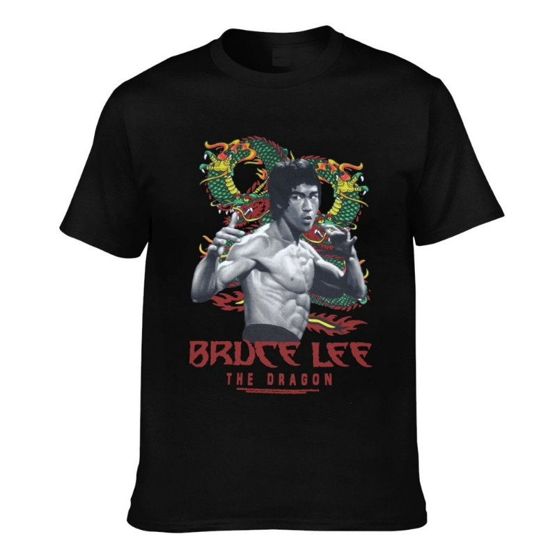 Kaus Bruce Lee Pria  Kaus Bruce Lee Dragon Kaus Dragon Lengan Pendek Pria Bruce Lee Dragon