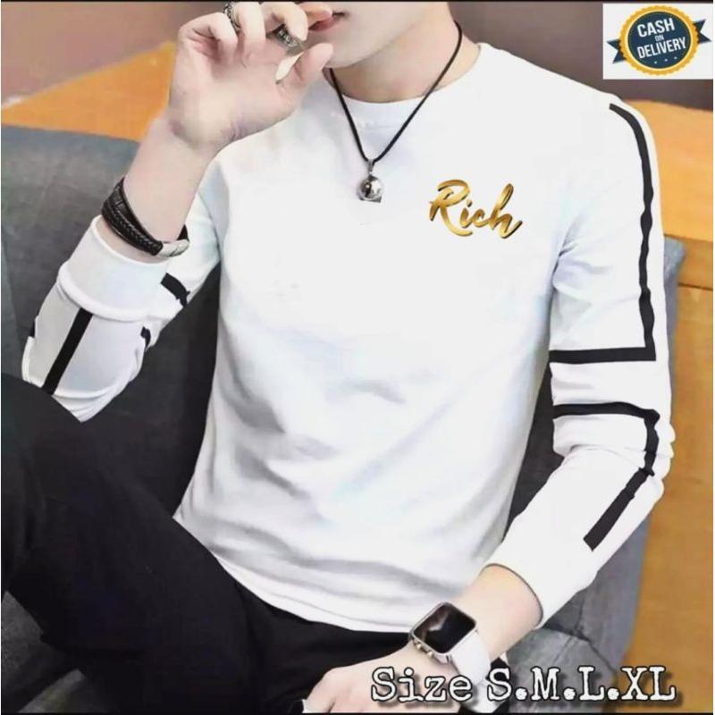 Koas oblong distro pria lengan panjang / KAOS LENGAN PANJANG FEUN KEER PRIA KAOS SWEATER KEKINIAN LE
