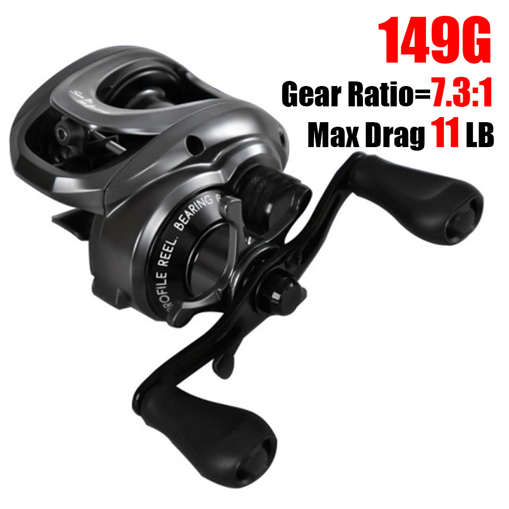 ThornsLine 149g Fishing Reel Ultra Light Spool Bait Finesse Baitcasting Reel Micro Monster 7.3:1 5kg