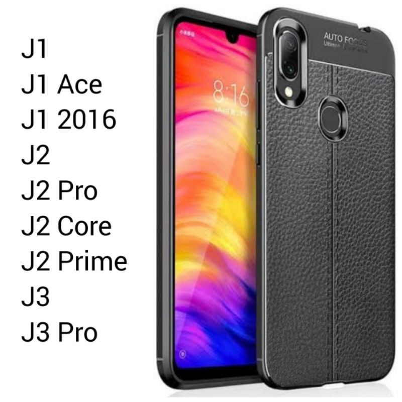 Samsung J1 Ace 2016 J2 Prime Core J3 Pro Softcase Autofocus Silicon Case Kulit Jeruk Casing Hitam