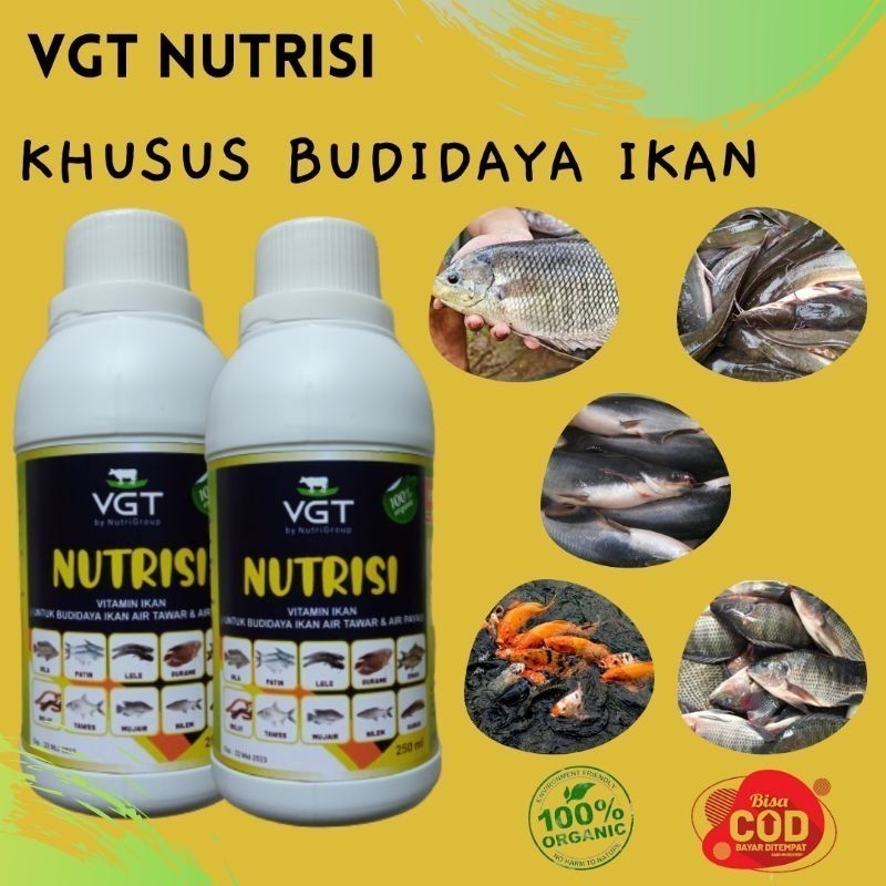 VGT NUTRISI BAKTERI STARTER BUDIDAYA IKAN DENGAN PROBIOTIK ALAMI Vitamin Ikan PREMIUM