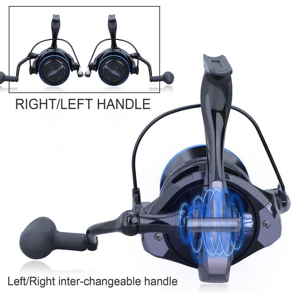 Sougayilang Fishing Reel 8000~10000 Series 4.1:1 Gear Ratio Spinning Reel Max Drag 25kg Carp Reels f