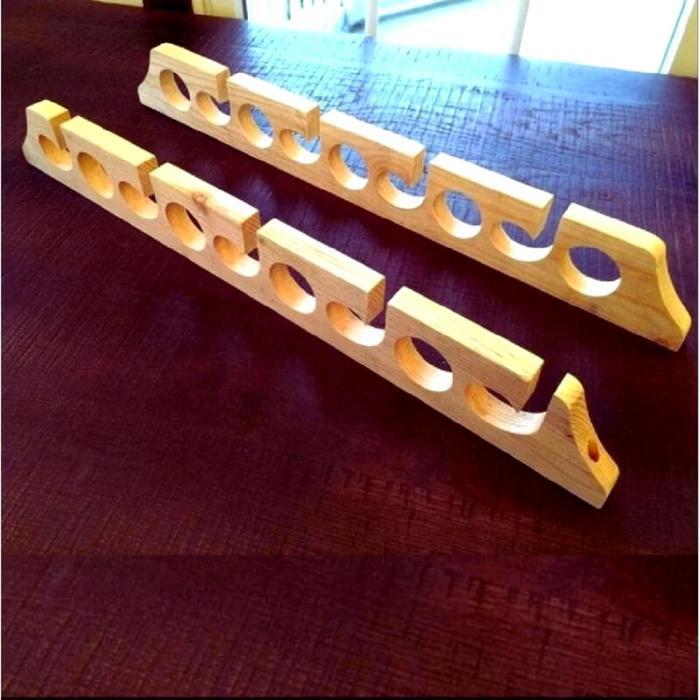 Rak Joran Tegak Kayu / Rak Joran Pancing Dinding Tegak / Rak Joran Kayu / Rak pancing kayu / Rak pan