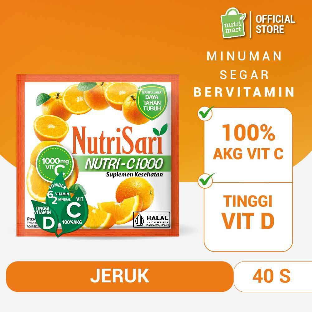 NutriSari NUTRI C1000 Jeruk 40 Sachet - Minuman Vitamin C 1000 miligram