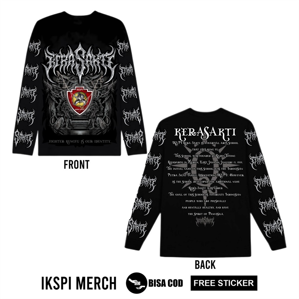 KAOS LENGAN PANJANG IKSPI KERA SAKTI FIGHTER KUNGFU IS OUR IDENTITY T-SHIRT LONGSLEEVE IKSPI - KAOS 