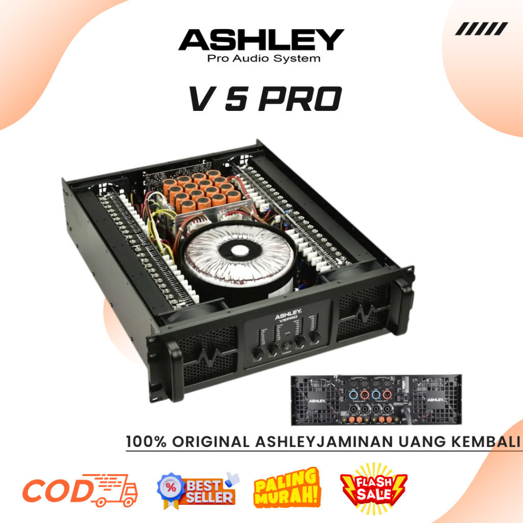 Power Ashley V5 Pro 4 Channel Professional Power Amplifier