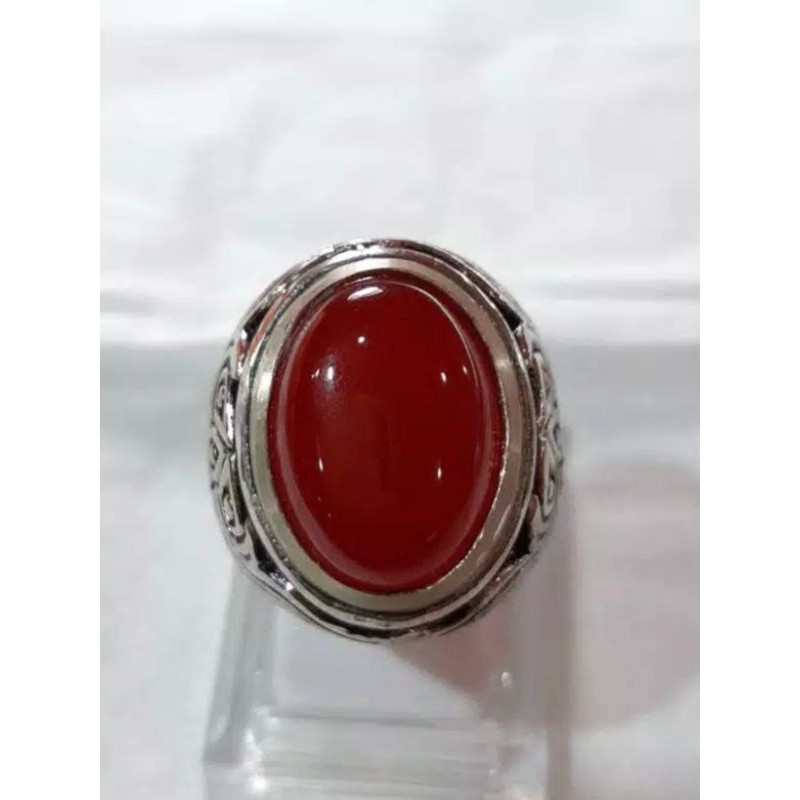 Batu cincin akik giok merah kristal #Batuakik