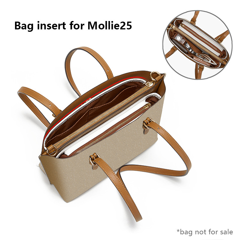 Bag Organizer Insert For Coach Mollie25 Tote Bag Dupont Paper Bag Insert Double-insert Design Bag Su
