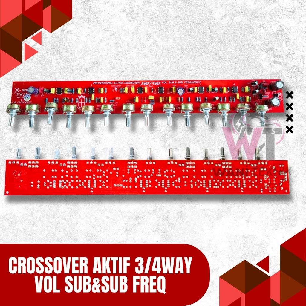 Crossover Aktif 3/4 Way Volume Sub Frequency Adjustable AC 18V CT Audio