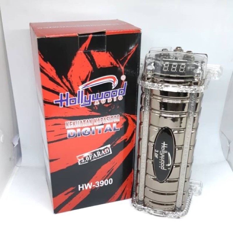 Kapasitor Bank Audio Mobil Hollywood HW-3900 3.0 Farad