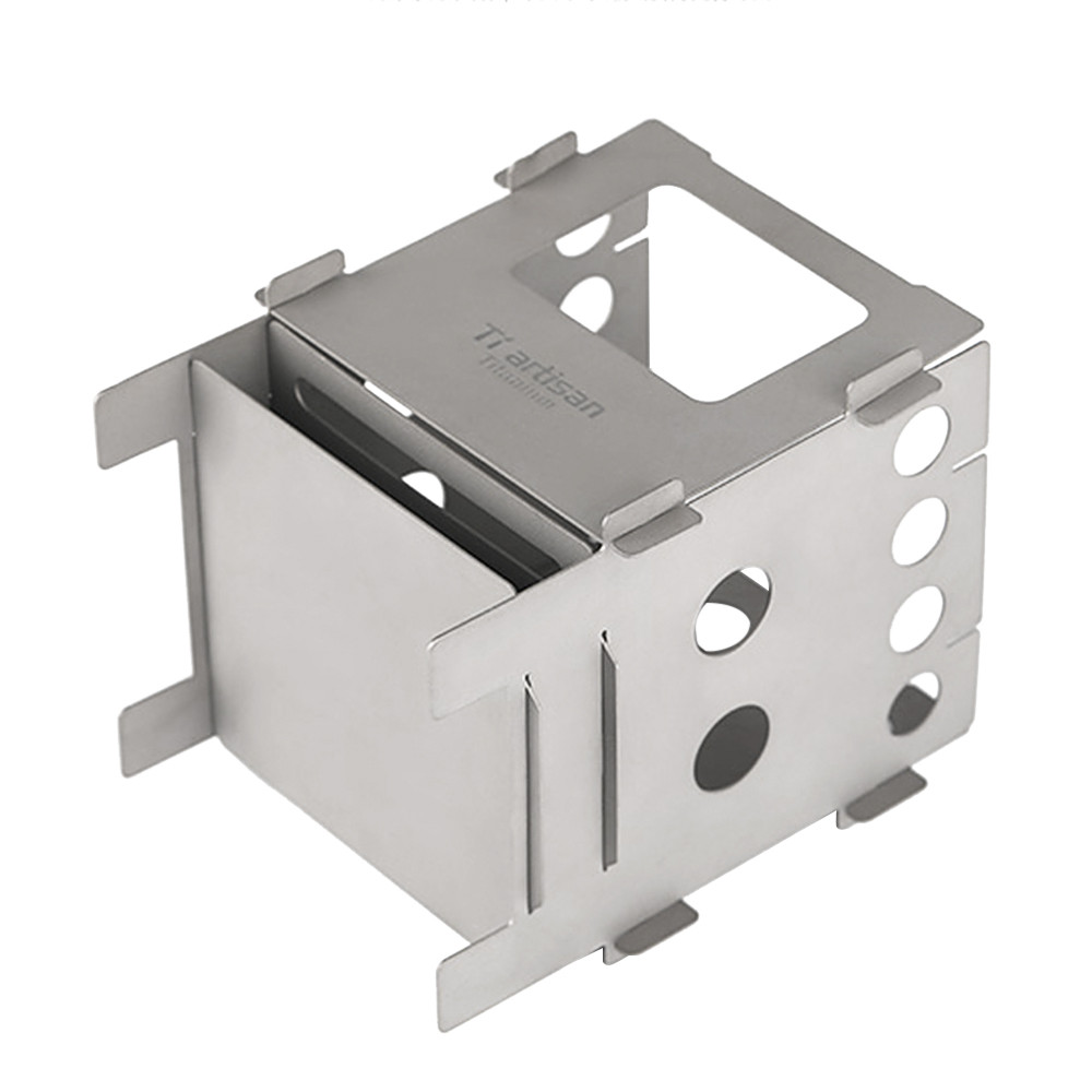 Portable Foldable Titanium Wood Burning Stove  Stove Outdoor Camping Cooking Picnic Backpacking Stov