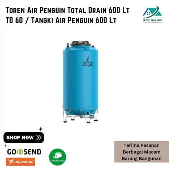 Toren Air Penguin Total Drain 600 Lt TD 60 / Tangki Air Penguin 600 Lt