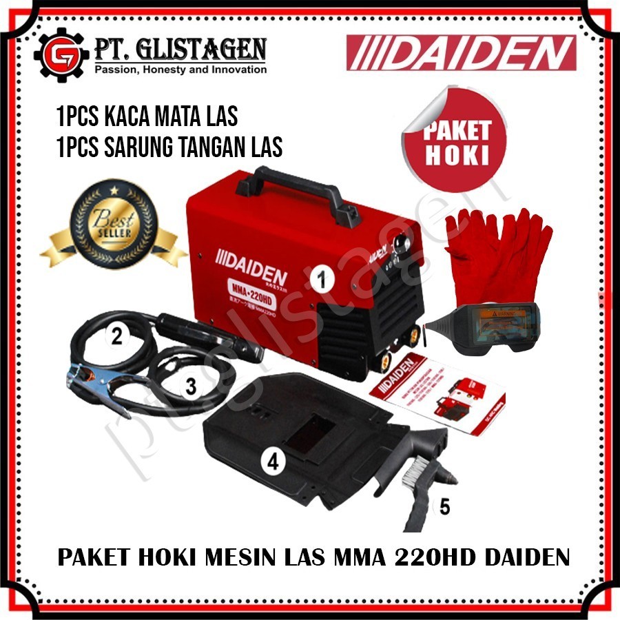 Mesin Las Daiden MMA 220HD Mesin las listrik Welding inverter Trafo Las MMA 220 HD Daiden
