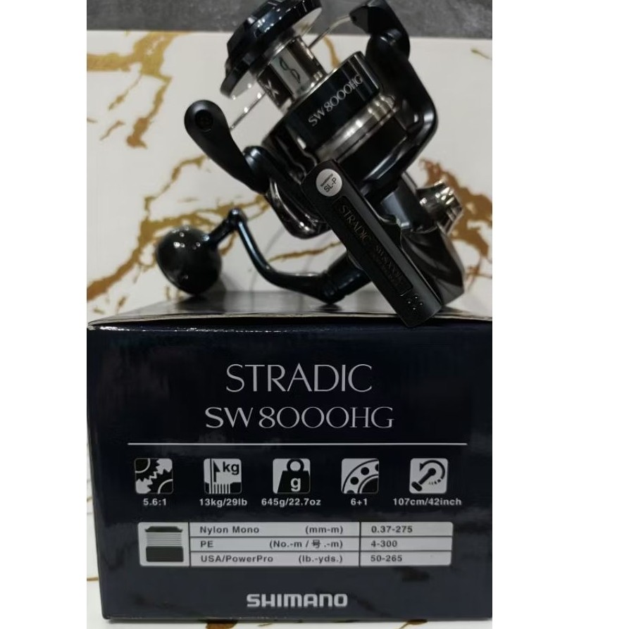 Reel Pancing Shimano Stradic SW 8000HG Original – Jigging Popping Laut Saltwater | Big game
