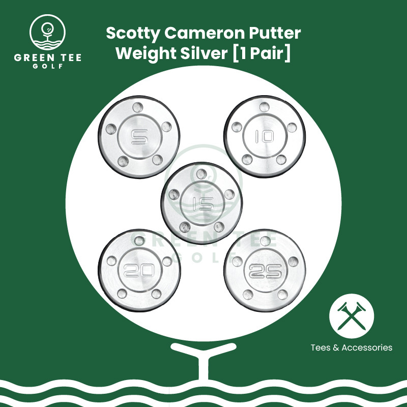 Golf Scotty Cameron Putter Weight SILVER 1 Pair Pemberat Putter Scotty Cameron