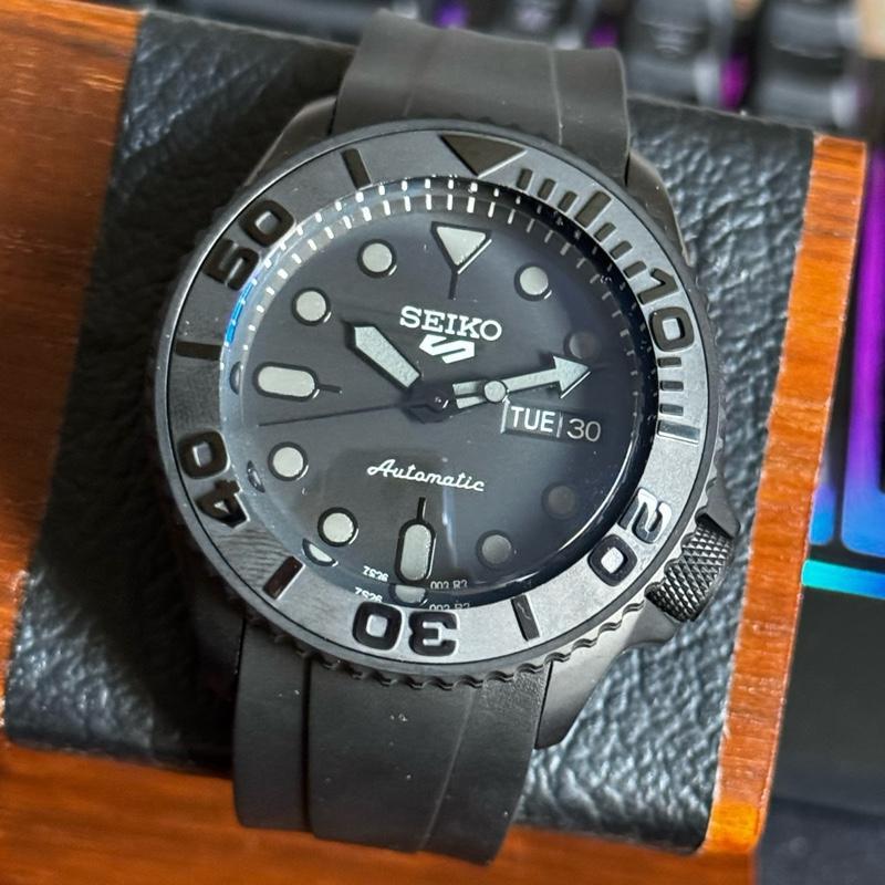 Seiko SKX Ghost Stealth Black NH36 Automatic Special Mod