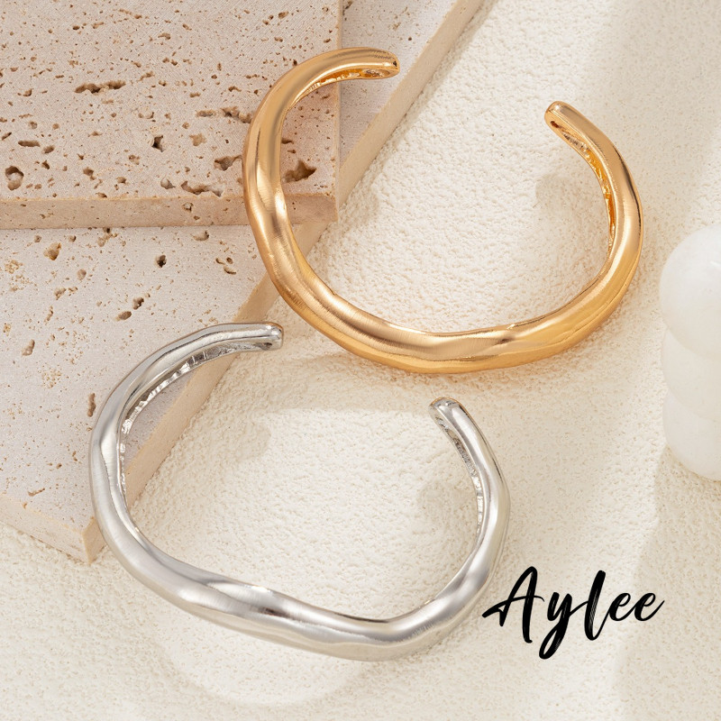 [Aylee]Gelang Wanita Remaja Motif Air Emas Terbuka B477