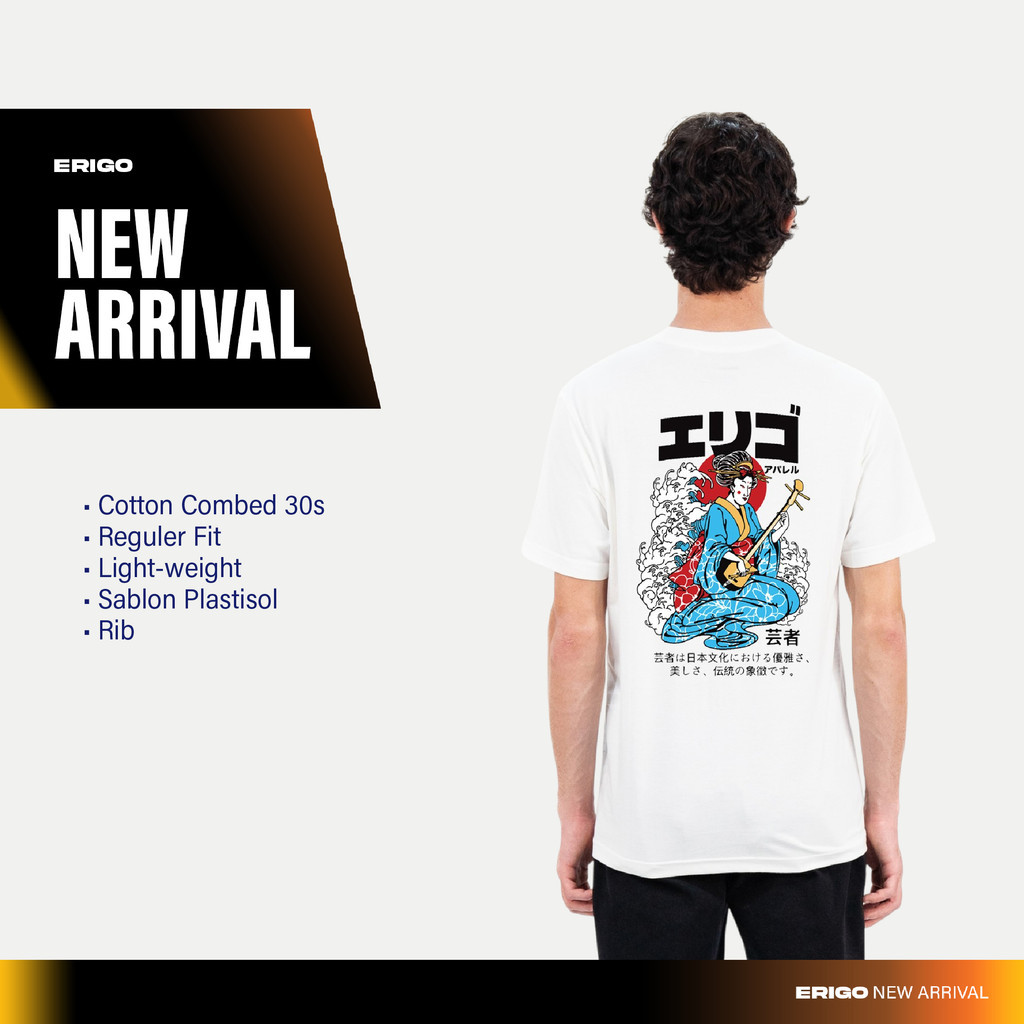 Erigo T-Shirt Uchino White - Kaos Unisex