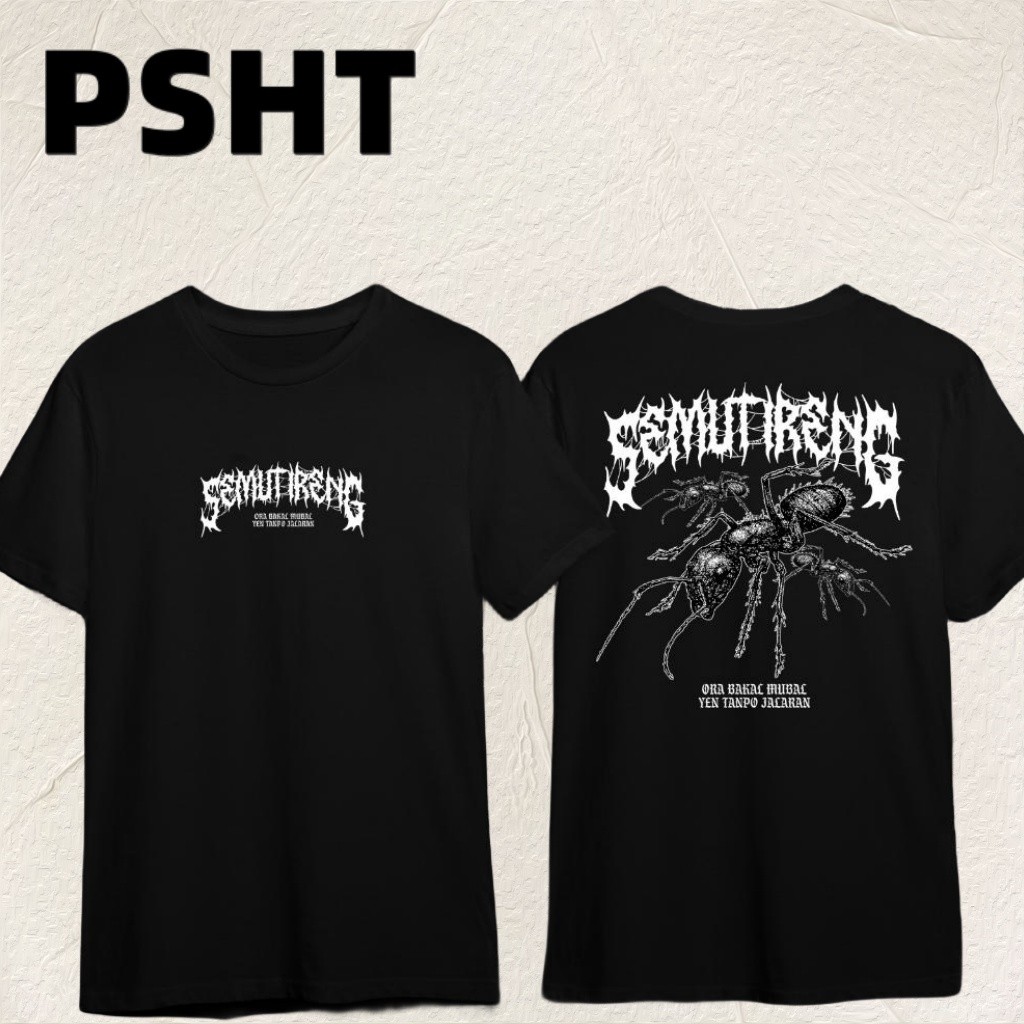 COD  Kaos Semut Ireng Psht Kaos Putih Hitam Plastisol Ink Unisex style