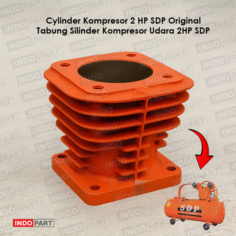 Cylinder Kompresor 2 HP SDP Original | Tabung Silinder Kompresor Udara 2HP SDP Besi Cor