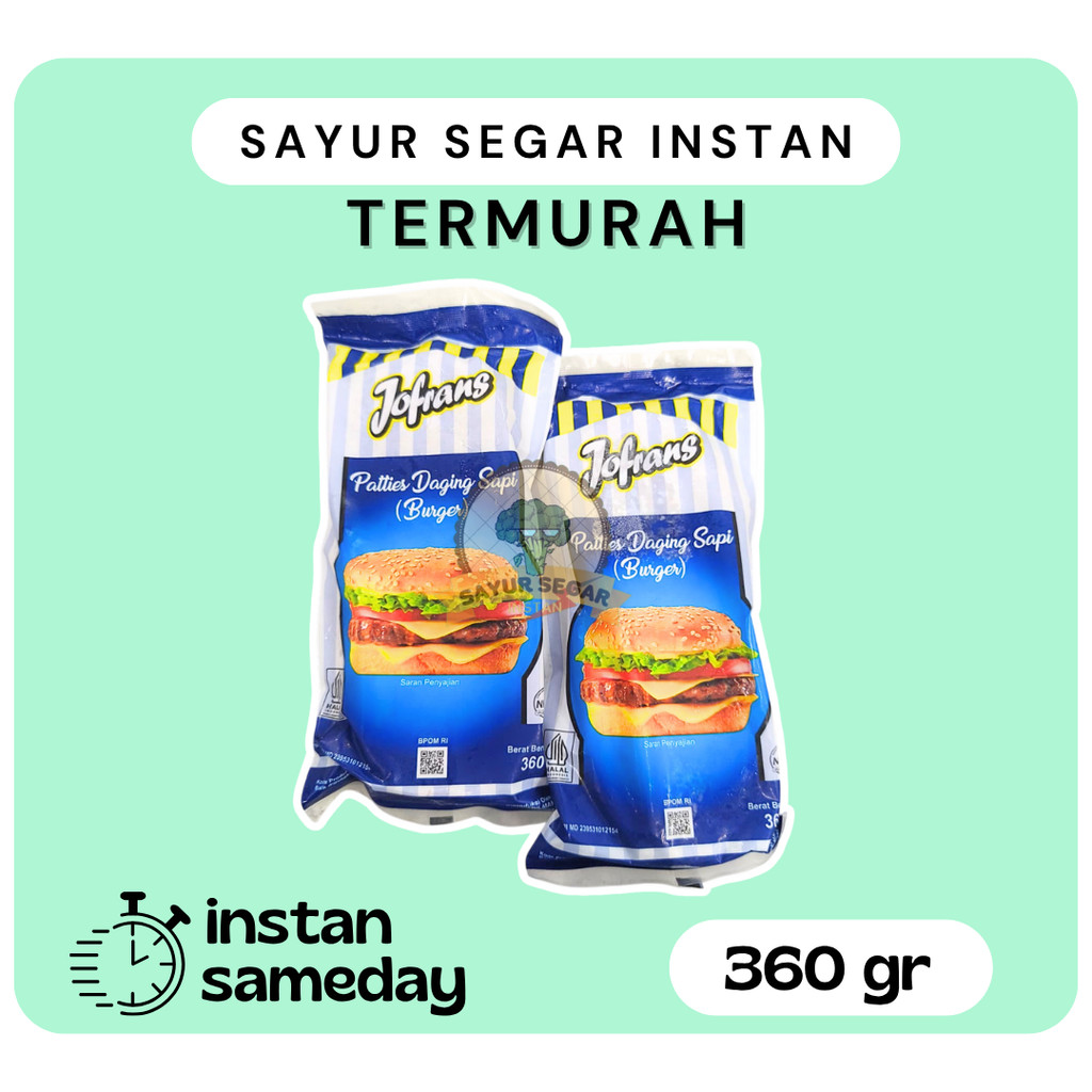 Jofrans Patties Daging Sapi / Daging Burger 360gr