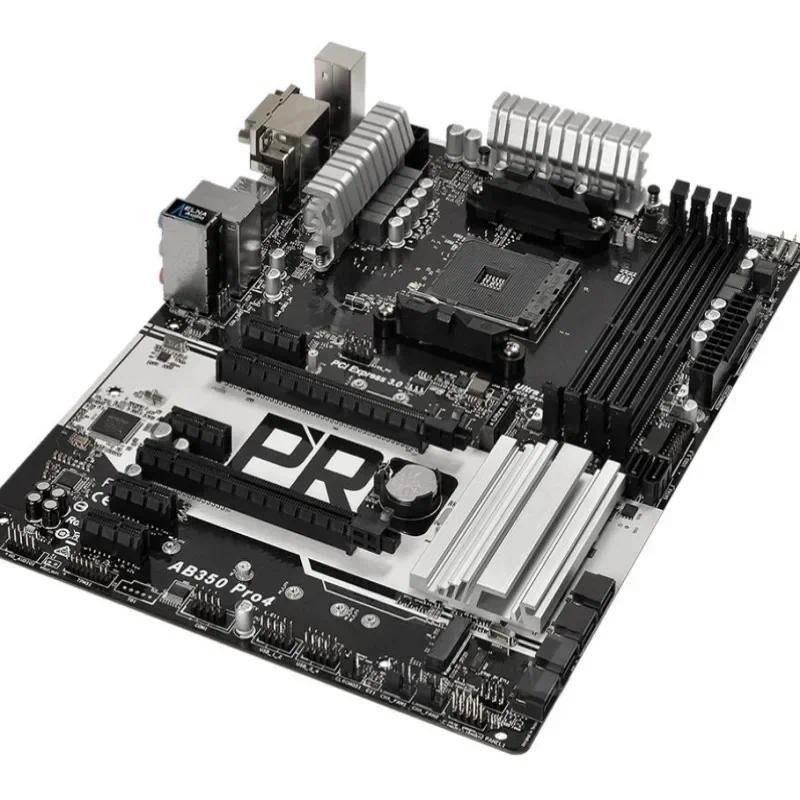For Asrock AB350 Pro4 Motherboard B350 64GB Socket AM4 DDR4 ATX Mainboard 100% Tested Fast Ship