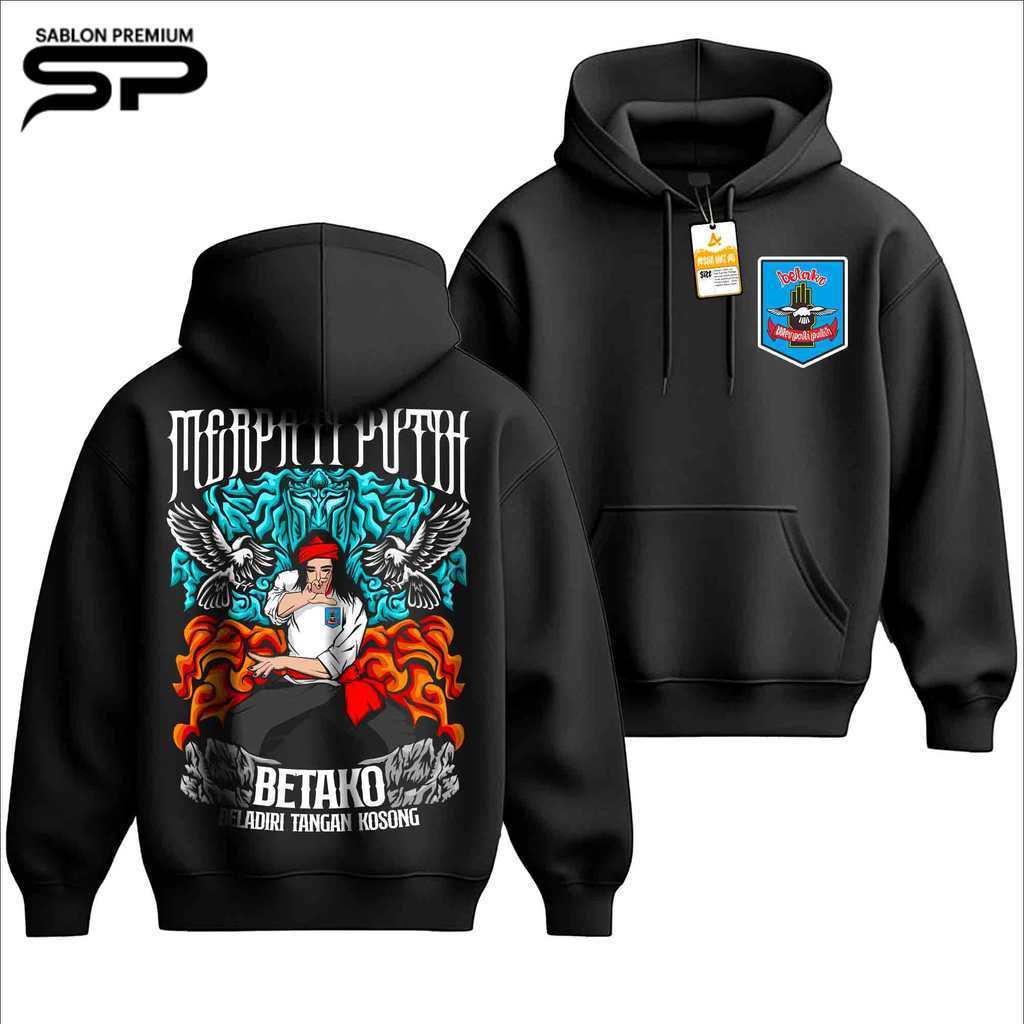 JAKET HOODIE MERPATI PUTIH BETAKO FIGHTER 1963 Terbaru | Distro Kaos Silat MP Merpati Putih Keren