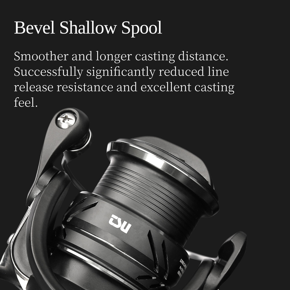 TSURINOYA FS PRO Spinning Fishing Reel FRANCIS 4kg Drag 165g Shallow Spool 5.2:1 9+1 bearings Versat
