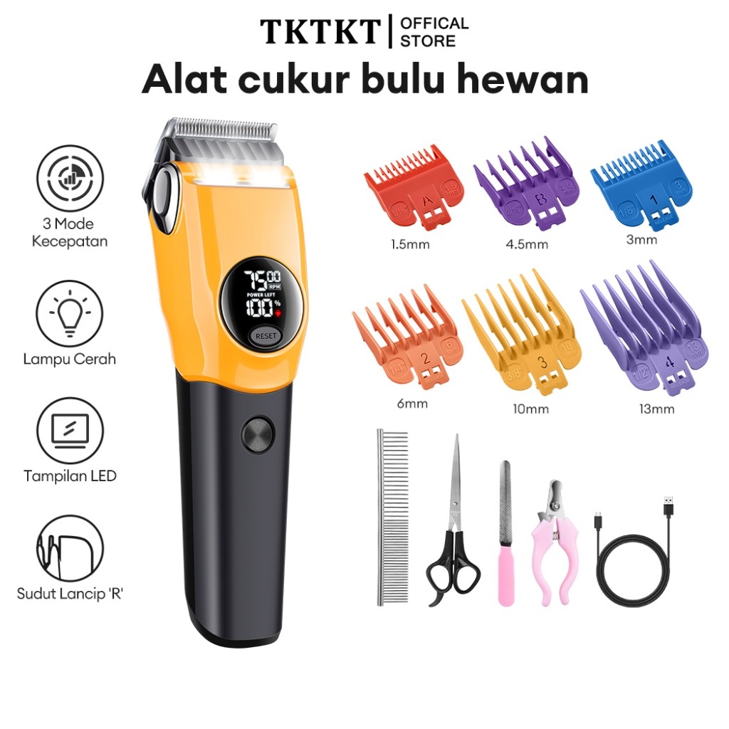 TKTKT alat cukur bulu kucing Pet Clipper Tiga gigi yang dapat disesuaikan mesin cukur domba cukur bu