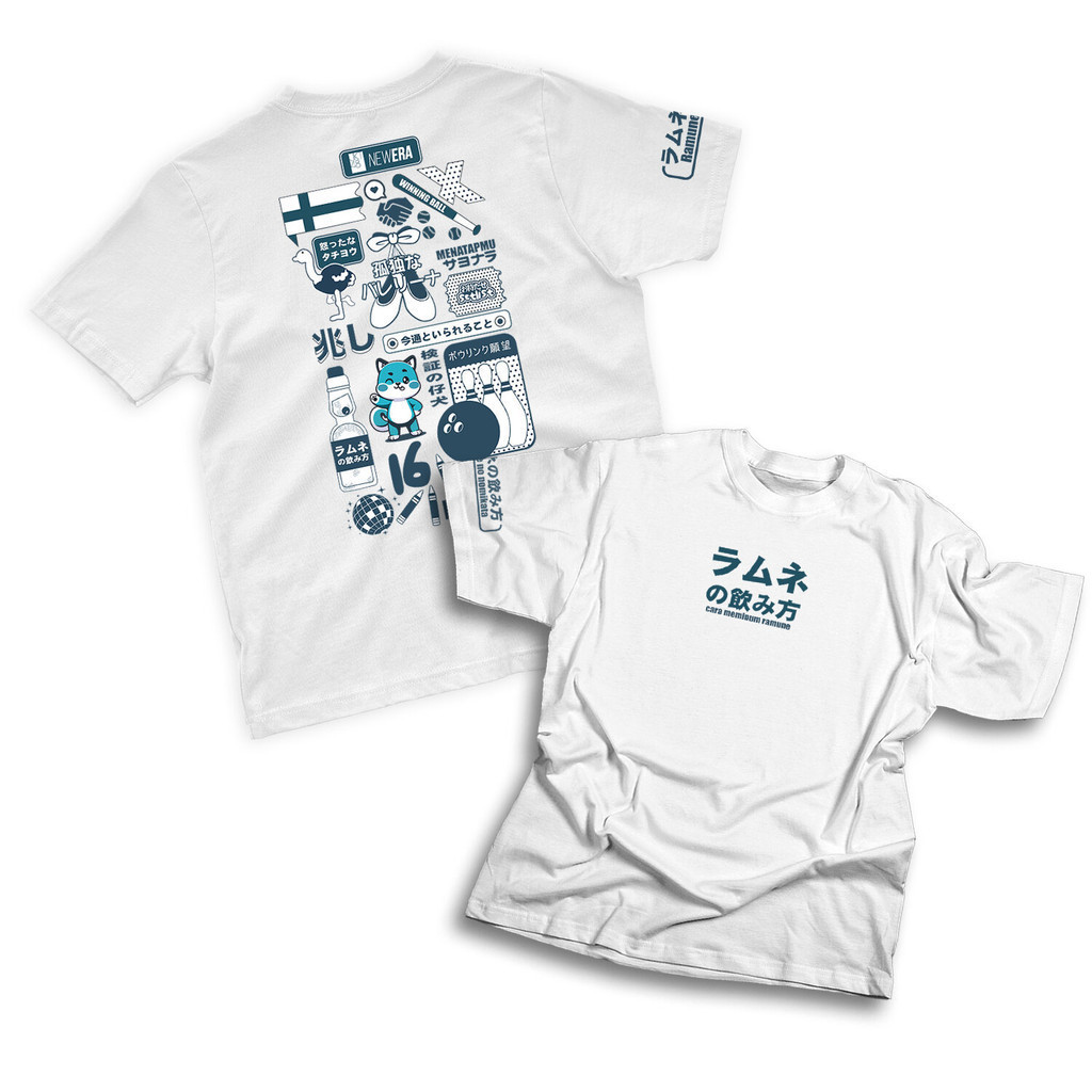 Kaos Sablon Distro RAMUNE JKT48 Cotton Combed  Premium / Baju Lengan Pendek Reguler O-Neck / Unisex 