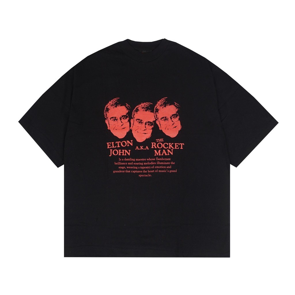 KKontener Golden Age "Elton John" Relaxed Fit Tshirt Black