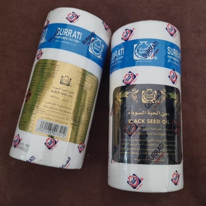 SURRATI Minyak Jinten Hitam Habbatussauda Oil 100gms Asli Saudi - BOTOL