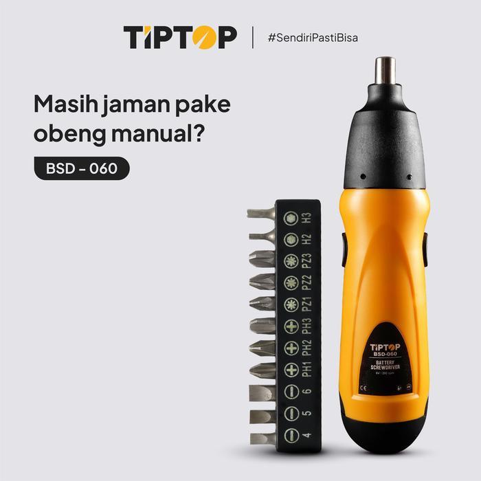 TIP TOP Cordless Screwdriver / Obeng Baterai 6V (BSD-060)