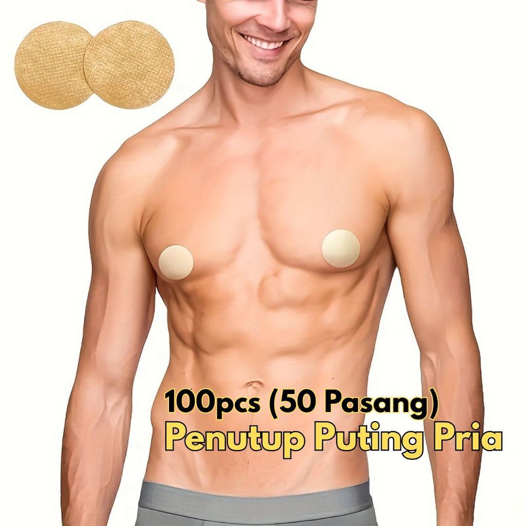 100Pcs  Pria Kulit Penutup Skin Br291 Nipple Cover Men Color Warna Puting Payudara