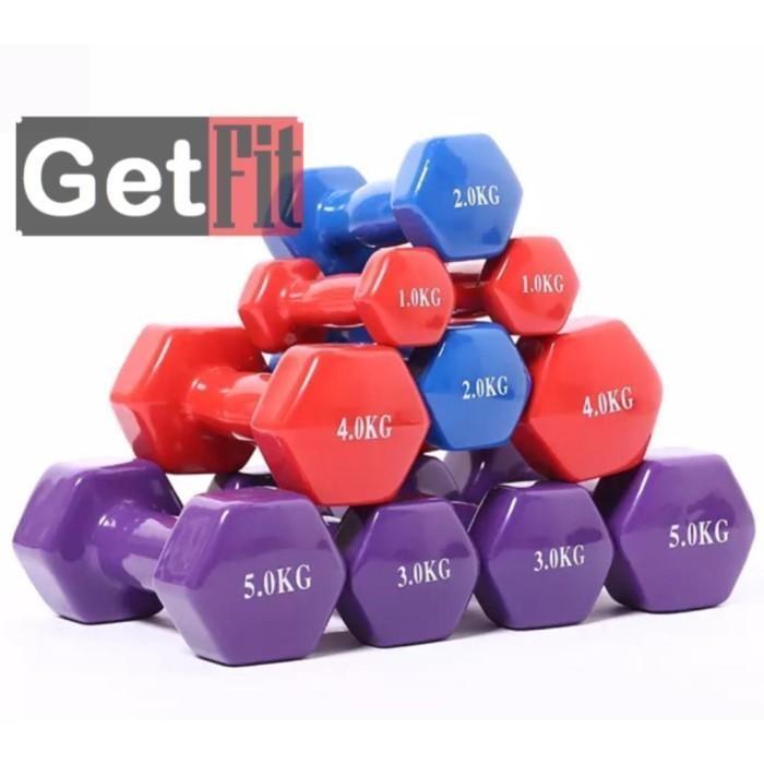 Dumbell 5kg kualitas tinggi / Barbell / Dumbel / Barbel - Biru