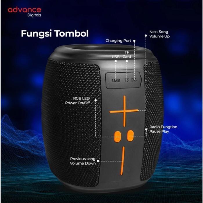 ADVANCE V-3 MINI SPEAKER PORTABLE BLUETOOTH BASS 3 INCH SPEAKER ADVANCE V3