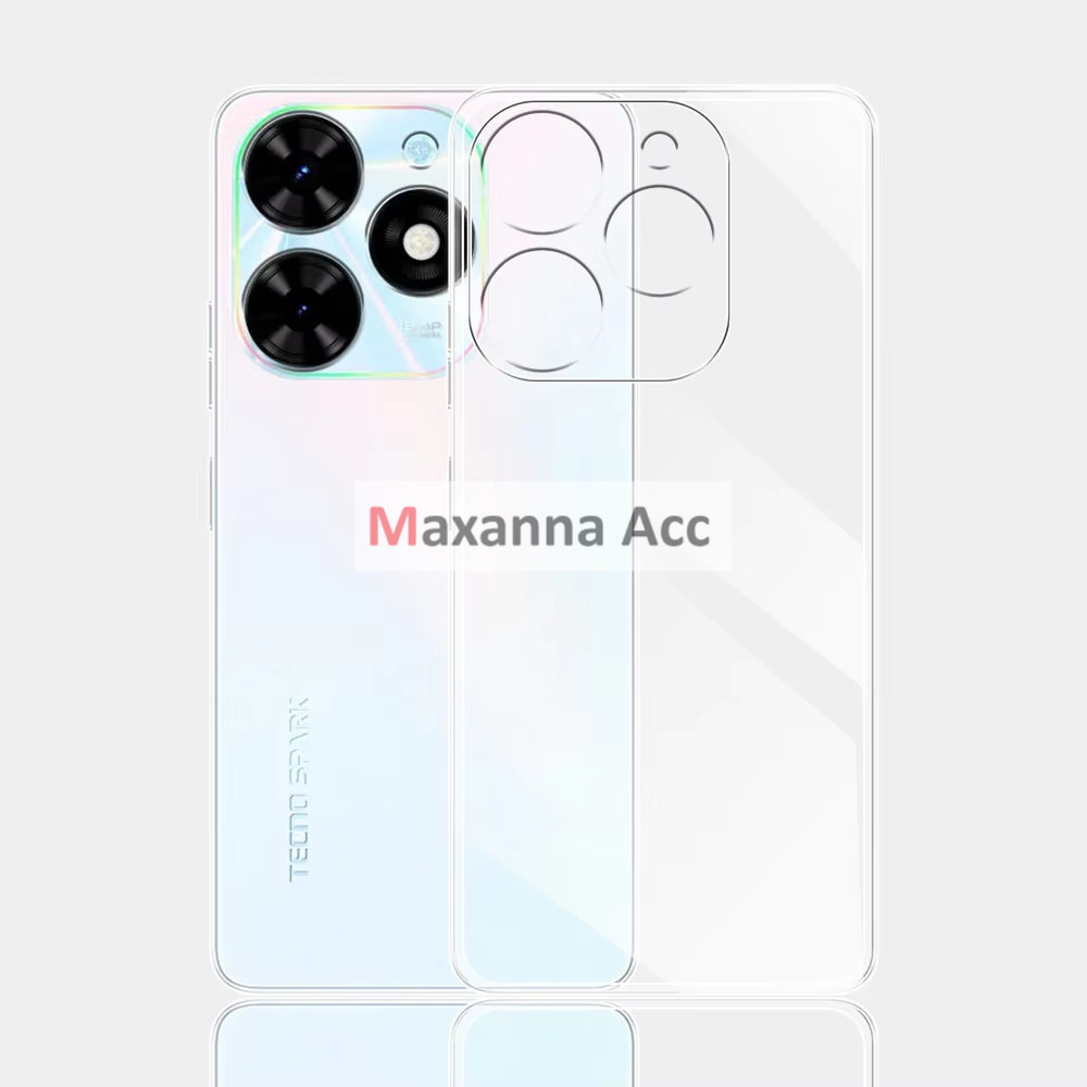[MAXANNA] [ CASE BENING TECNO SPARK 20 / 20C ] PREMIUM CLEAR CASE TRANSPARAN TPU 2.00 MM SOFT CASE B