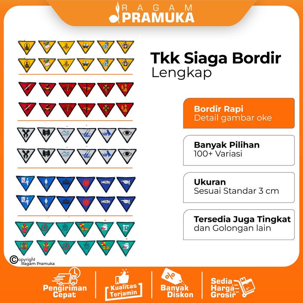 Tkk Siaga | Tkk Pramuka Siaga | Bagde | Bet TKK Pramuka Siaga (bordir)