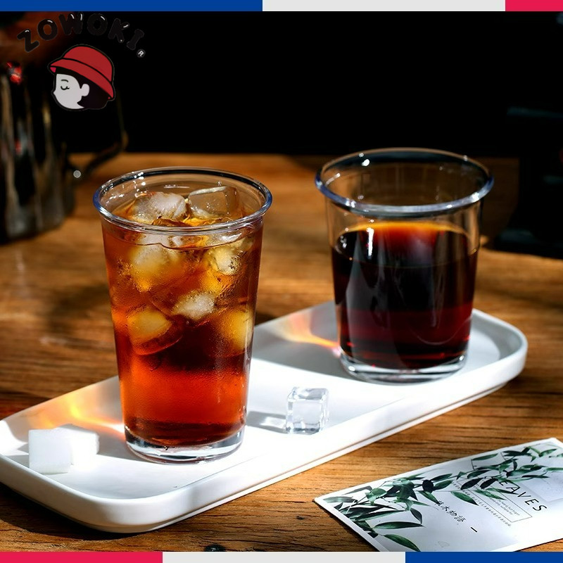 Gelas Kaca Coffee Cafe Aesthetic/Gelas Jus&teh Bottomless Cafe Glass - Gelas Kopi Matcha Kaca Esteti